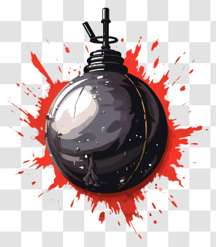 Hand Drawn Timer Bomb - Exploding Grenade Transparent PNG