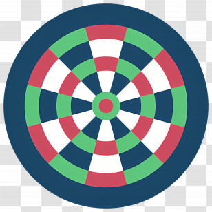 Dart Board - Colorful Dartboard Design For Games Transparent PNG