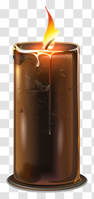 Candle With Fire - Burning Wax Candle Illustration Transparent PNG