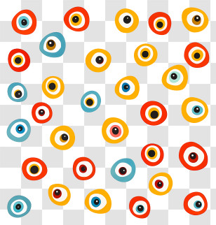 Googly Eyes - Colorful Cartoon Eyes Pattern Transparent PNG