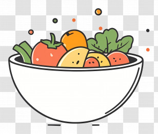 Food Logo - Bowl Of Fresh Vegetable Salad Transparent PNG