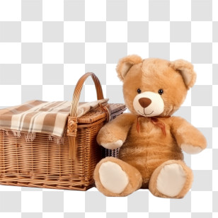 Teddy Bear
 - Cute Teddy Bear With Picnic Basket Illustration Transparent PNG