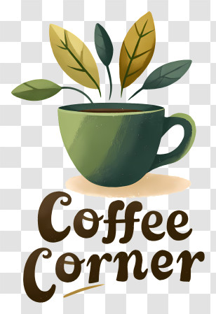 Coffee Corner Logo - Coffee Corner Green Cup Transparent PNG