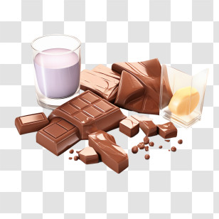International Chocolate Day - Chocolate With Milk Illustration Transparent PNG