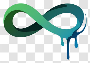 Green And Blue Design - Green And Blue Infinity Symbol Transparent PNG