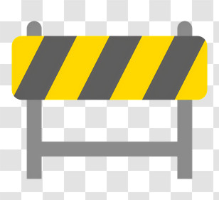 Icon - Roadblock Barrier Sign Transparent PNG