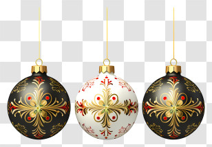 Ornate Bells - Beautiful Ornate Christmas Baubles For Festive Decor Transparent PNG