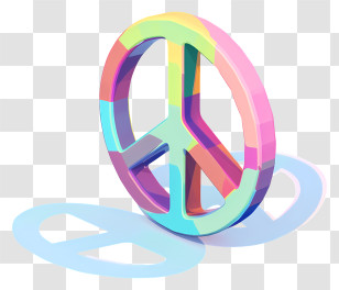 Peace Sign - Colorful Peace Symbol Transparent PNG