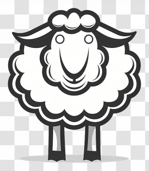 Simple Design - Sheep Cartoon Illustration Transparent PNG