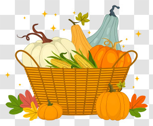 Harvest Basket Arrangement - Autumn Harvest Basket Illustration Transparent PNG