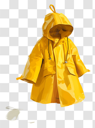 Coat - Bright Yellow Raincoat Illustration Transparent PNG