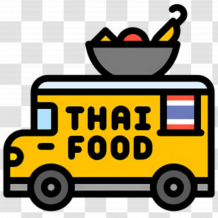 Food Truck - Thai Food Truck Icon Transparent PNG