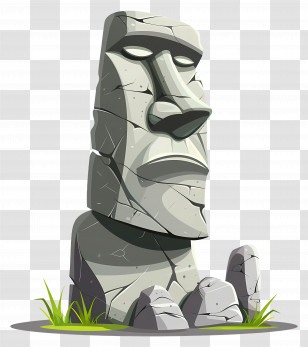 Moai - Easter Island Moai Statue Illustration Transparent PNG