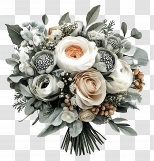 Bridal Bouquet - Elegant Bouquet Of Flowers For Special Occasions Transparent PNG