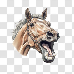 Horse - Laughing Horse Illustration Transparent PNG