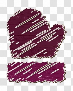 Christmas Icon Cold Gloves - Magenta Logo Transparent PNG