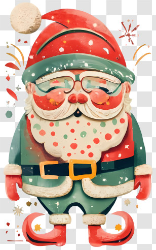 Cartoon Santa Claus - Jolly Cartoon Santa Claus For Christmas Transparent PNG