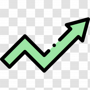 Growth Arrow - Zigzag Green Arrow Icon Transparent PNG