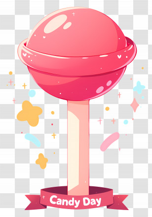 National Candy Day - Red Lollipop Illustration For Candy Day Transparent PNG