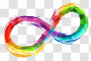 Rainbow Infinity Sign - Colorful Artistic Infinity Symbol Transparent PNG