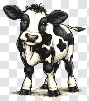 Cartoon Cow - Cute Cartoon Cow Transparent PNG