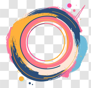 Circles - Abstract Colorful Circular Art Design Transparent PNG