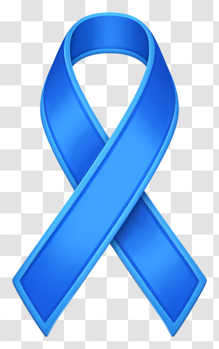 Blue Awareness Ribbon - Blue Awareness Ribbon Transparent PNG