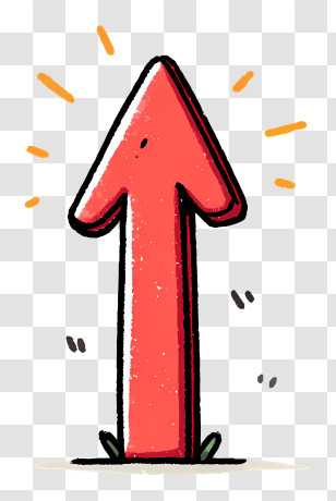 Growing Arrow Up - Red Arrow Pointing Upwards Transparent PNG