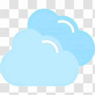 Blue Cloud - Blue Cartoon Clouds Illustration Transparent PNG