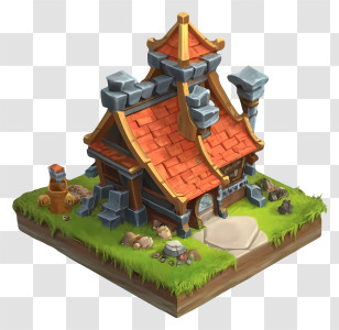 Medieval Building - Fantasy-Inspired House With An Artistic Design Transparent PNG