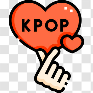 Kpop - KPOP Heart Symbol With Hand Gesture Transparent PNG
