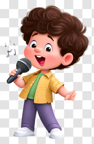 Child Sing - Singing Boy With Microphone Transparent PNG