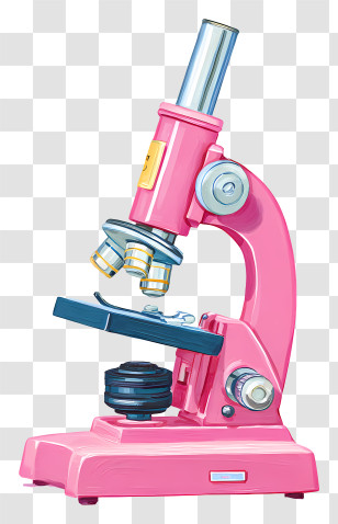 Kawaii Microscope - Pink Microscope Illustration Transparent PNG