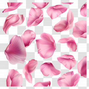 Flower Petals - Pink Flower Petals Illustration Transparent PNG