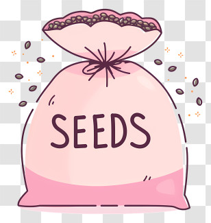 Sack Of Seeds - Pink Seed Bag For Gardening Transparent PNG