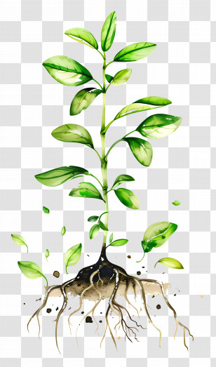 Plant Root - Growing Plant With Roots Transparent PNG