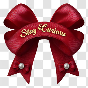 Stay Curious - Stay Curious Ribbon With Inspirational Message Transparent PNG