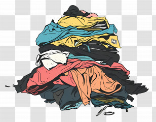 Pile Of Clothes - Colorful Pile Of Clothes Transparent PNG