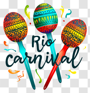 Brazil Carnival - Colorful Maracas For Rio Carnival Transparent PNG