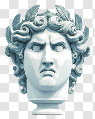 Ancient Greek Sculpture - Classical Marble Statue Head Transparent PNG