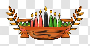 Christmas Wreaths - Traditional Wooden Kwanzaa Candle Holder Transparent PNG