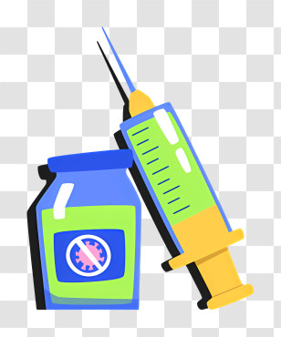 Medicine Bottle - Medical Syringe And Vial Illustration Transparent PNG