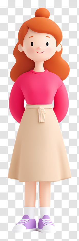 Cartoon Woman - Red-Haired Woman Character Transparent PNG