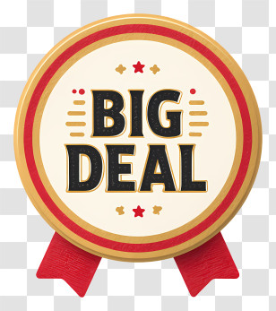 Big Deal - Big Deal Gold Badge Transparent PNG