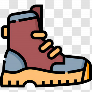 Boots - Brown Hiking Boot Cartoon Illustration Transparent PNG
