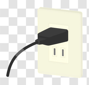 Icon - Electric Plug And Wall Power Outlet Transparent PNG