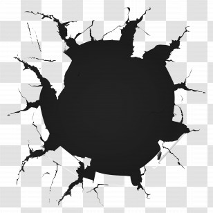 Hole Ripped Paper - Cracked Hole In Wall Transparent PNG