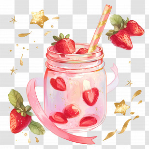 Strawberry Smoothie - Refreshing Strawberry Drink Transparent PNG
