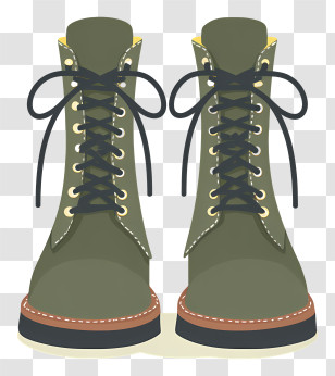 Old Shoe - Stylish Green Boots For Outdoor Adventures Transparent PNG