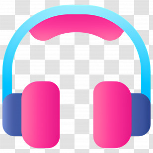 Headphone - Pink And Blue Headphones For Audio Lovers Transparent PNG